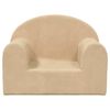 vidaXL Vaiki&scaron;ka sofa, kreminės spalvos, mink&scaron;tas pliu&scaron;as
