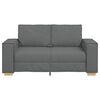 vidaXL Dvivietė sofa, tamsiai pilka, 160x78x84 cm, audinys