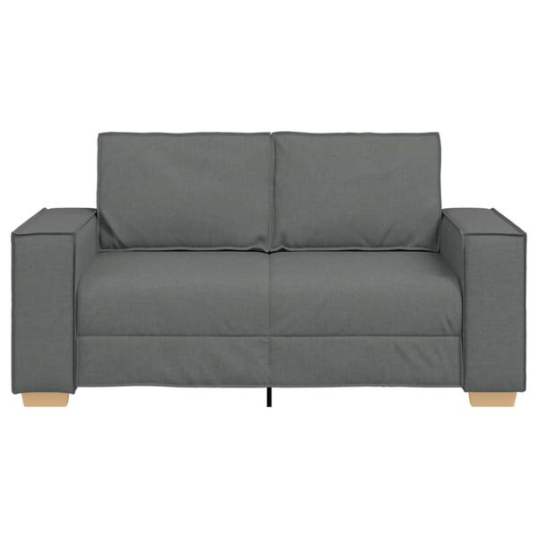 vidaXL Dvivietė sofa, tamsiai pilka, 160x78x84 cm, audinys