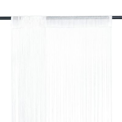 vidaXL Virvelinės užuolaidos, 2vnt., 140x250cm, baltos spalvos