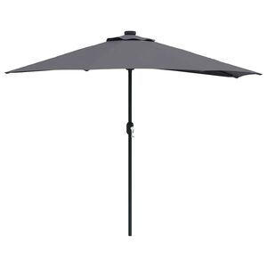 vidaXL Sodo skėtis 294 x 150 x 224 cm Poliesteris ir plienas Antracito