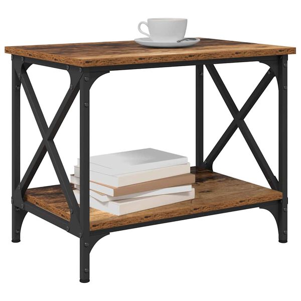 vidaXL Šoninis stalas Senas medis 55 x 38 x 45 cm Apdirbta mediena