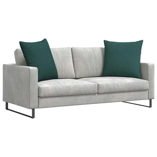 vidaXL Sofa Pagalvės 2 pcs Tamsiai žalia 80 x 80 cm audinys