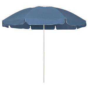 vidaXL Paplūdimio skėtis nuo saulės, mėlynos spalvos, 240cm