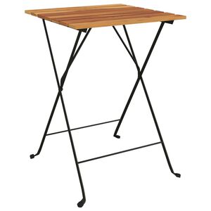 vidaXL Sulankstomas bistro stalas, 55x54x71cm, tikmedis ir plienas