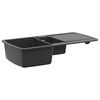 vidaXL Virtuvinė kriauklė su dvigubu baseinu Granitas 96 x 50 x 31 cm