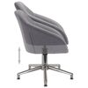 vidaXL Pasukamos valgomojo kėdės, 4vnt., šviesiai pilkos, audinys