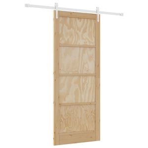 vidaXL Slankios durys ORKDAL Natūrali ir Balta 86 x 211 cm