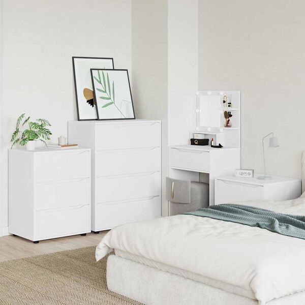 vidaXL Saugojimo spintos 2 pcs Balta 80 x 48 x 105 cm Apdirbta mediena