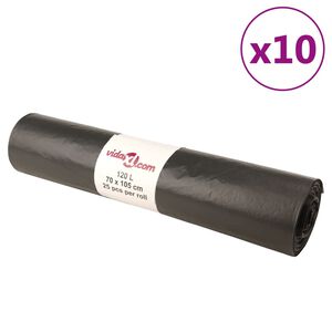 vidaXL &Scaron;iuk&scaron;lių mai&scaron;ai, 250vnt., juodos spalvos, 120l