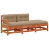 vidaXL Sekcija sofa vienetai su pagalve Va&scaron;ko Ruda 190 x 62 x 70,5cm