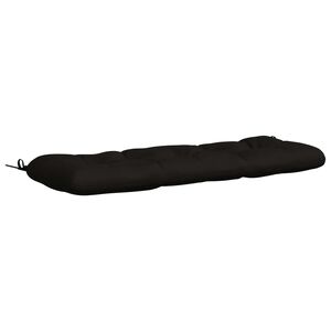 vidaXL Suoliuko pagalvė VIANEN 100% poliesteris Juoda 100 x 40 x 12 cm