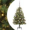 vidaXL Dirbtinis sulankstomas kalėdų medis su kankorėžiais 150 cm