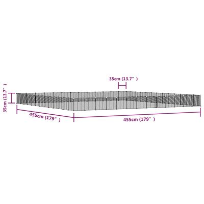 vidaXL Augintinių narvas, 52 segmentai, juodas, 35x35cm, plienas