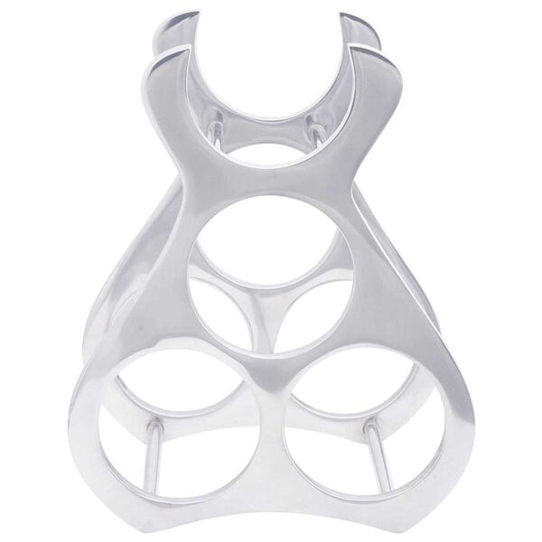 vidaXL Vyno stovas Sidabro 23 x 14 x 28 cm Aliuminis