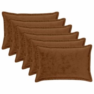 vidaXL Pagalvėlės užvalkalas 6 vnt. HOUTEN &Scaron;viesiai rudas 50 x 80 cm