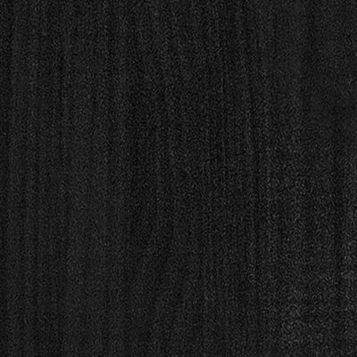 vidaXL Lovos rėmas, juodas, 75x190cm, medienos masyvas, vienvietis
