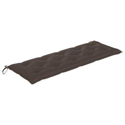 vidaXL Sodo suoliukas su taupe spalvos pagalvėle, 150cm, tikmedis