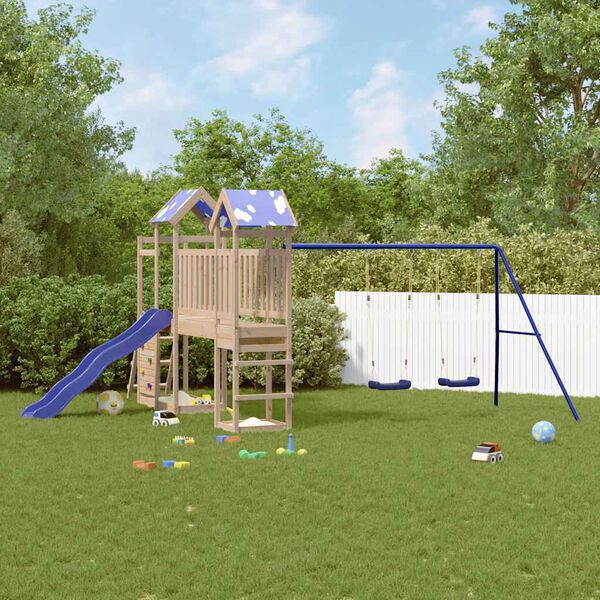 vidaXL Lauko žaidimų aikštelės komplektas, pušies medienos masyvas