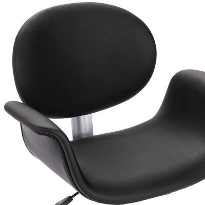 vidaXL Pasukama biuro kėdė, juodos spalvos, dirbtinė oda (287391)