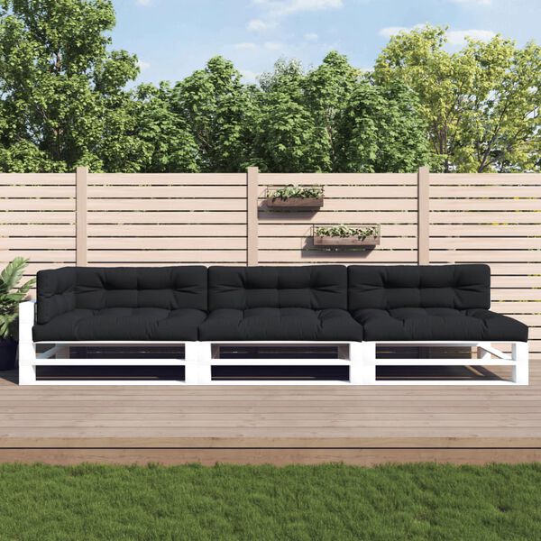 vidaXL Palečių pagalvėlės, 7vnt., juodos spalvos, audinys