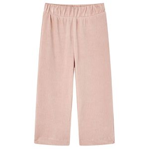 vidaXL Vaiki&scaron;kos kelnės, &scaron;viesiai rožinės spalvos, velvetas, 104 dydžio