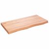 vidaXL Stalvir&scaron;is, &scaron;viesiai rudas, 100x50x(2-6) cm, medienos masyvas