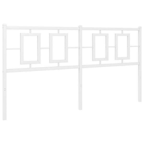 vidaXL Metalinis pakaitinis galvūgalis, baltos spalvos, 150cm