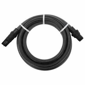 vidaXL Siurbimo žarna su PVC jungtimis, juodos spalvos, 1", 4m, PVC
