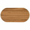 vidaXL Stalo vir&scaron;us 100 x 50 x 3,5 cm Ovalo Kieto teka medžio Natūrali
