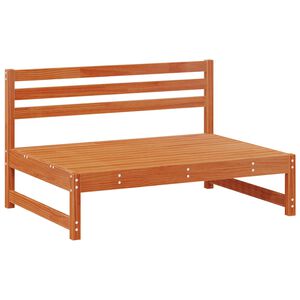 vidaXL Sodo vidurinė sofa Tvirtas pu&scaron;ies medis Va&scaron;ko Ruda