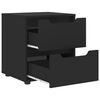 vidaXL naktinė spintelė VISNES Juoda 45x40x50 cm Inžinerinė mediena