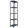 vidaXL Sandėliavimo lentyna, juoda, 60x30x180cm, plastikas, 125kg