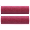 vidaXL Trivietė sofa su pagalvėlėmis, raudonojo vyno, 180cm, aksomas