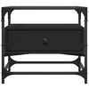 vidaXL Kavos staliukas, juodas, 50x50x45cm, plienas