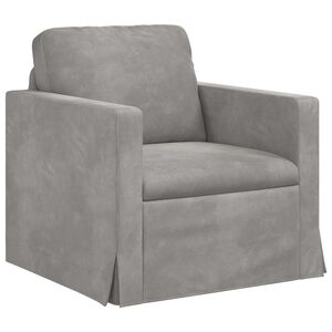 vidaXL Sofa &Scaron;viesiai pilka 78 x 78 x 80 cm Aksomas