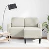 vidaXL 2-vietė sofa su Chaise L formos kremu 125 cm aksomas