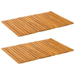 vidaXL Badematte Natūrali 60 x 40 cm Kietos akacijos mediena