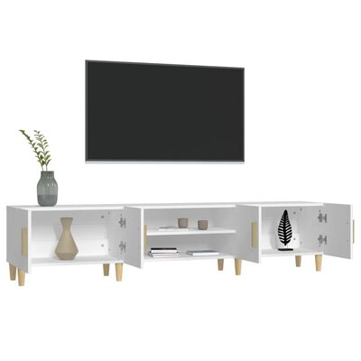 vidaXL Televizoriaus spintelė, balta, 180x31,5x40cm, apdirbta mediena