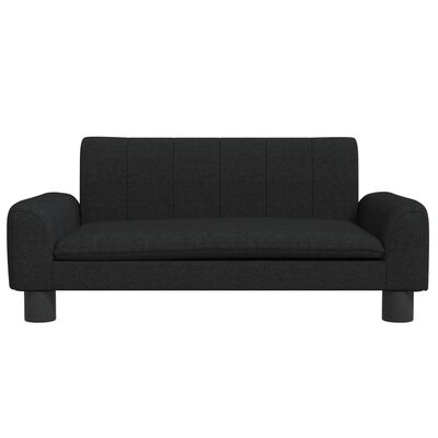 vidaXL Vaikiška sofa, juodos spalvos, 70x45x30cm, audinys