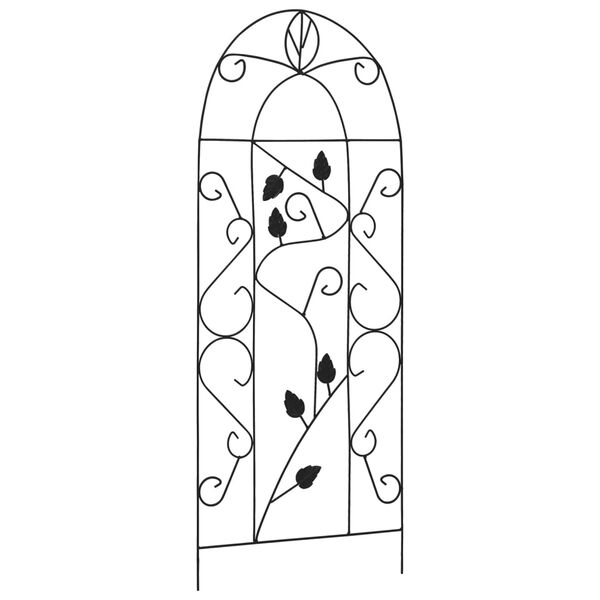 vidaXL Stovai vijokliniams augalams, 3vnt., juodi, 40x100cm, geležis