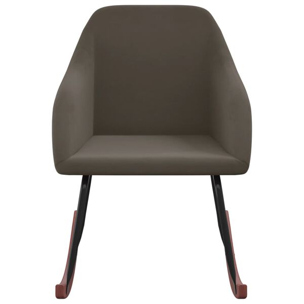 vidaXL Supama kėdė, tamsiai pilkos spalvos, aksomas