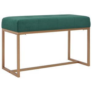 vidaXL Suoliukas, 80cm, žalias, aksomas