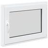 vidaXL Požeminio lango RISOR 80 x 70 cm PVC ir stiklas Balta