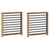 vidaXL Porankiai 2 pcs Balta 60 x 6 x 61 cm Kietos akacijos mediena