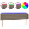 vidaXL Galvūgalis su LED, taupe spalvos, 203x16x78/88cm, audinys