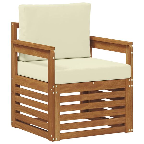 vidaXL Lauko sofos komplektas Tvirta akacijos mediena ir poliesteris