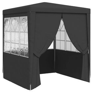 vidaXL Proginė palapinė sienomis, antracito, 2,5x2,5m, 90g/m&sup2;