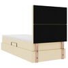 vidaXL Lova su daiktų laikymo vieta ir čiužiniu Kremas 100 x 200 cm