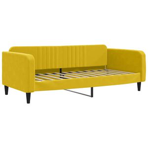 vidaXL Sofa, geltonos spalvos, 90x200cm, aksomas